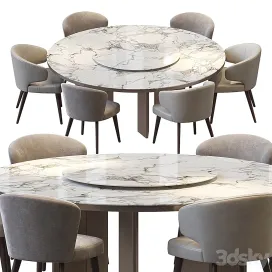Morgan marble table aston dining chair